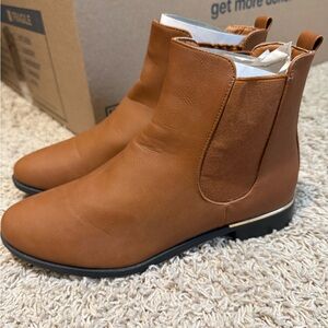 brown chelsea booties